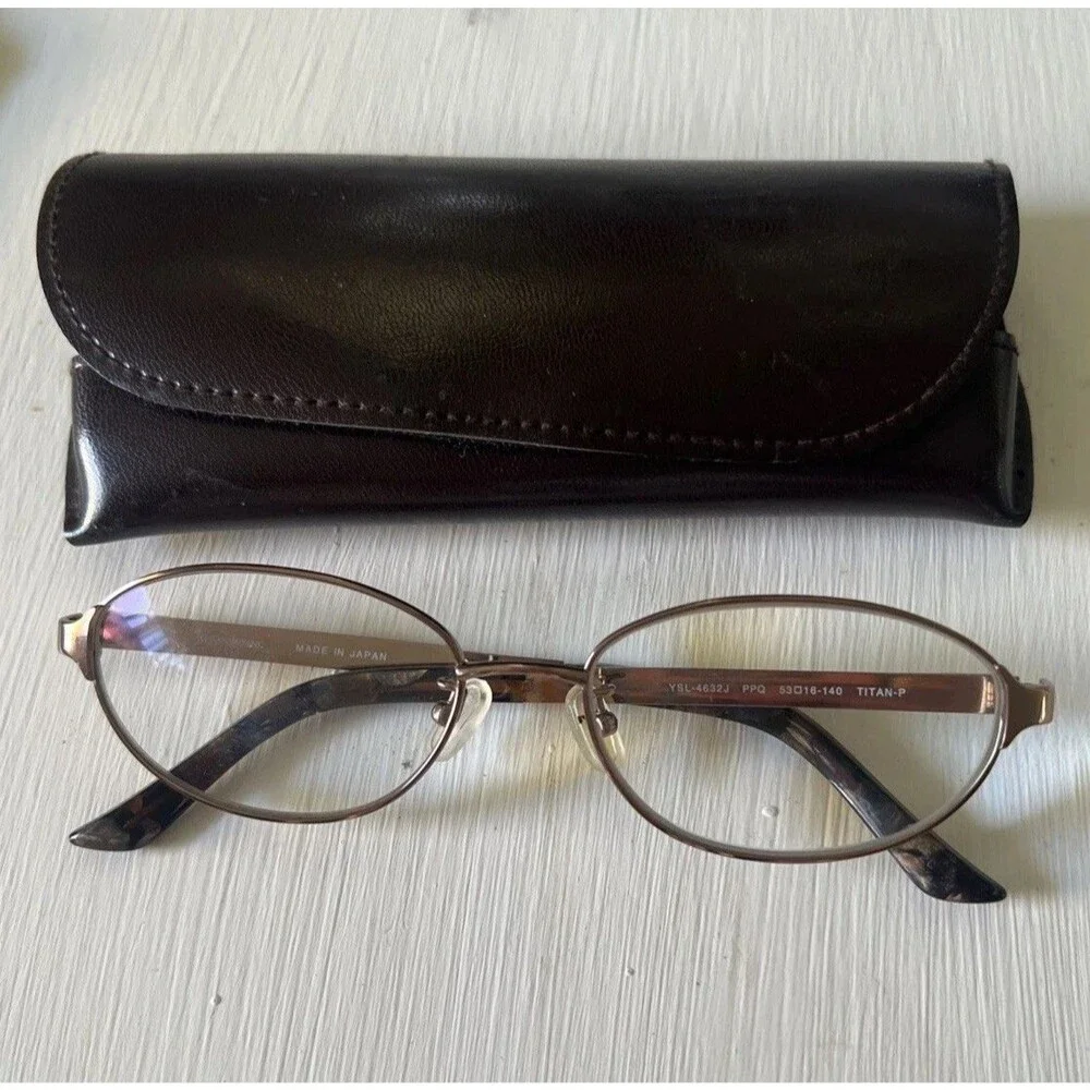 Yves Saint Laurent YSL 4632J Eyeglass Frame 53 16 140 Titanium Rose Gold VTG